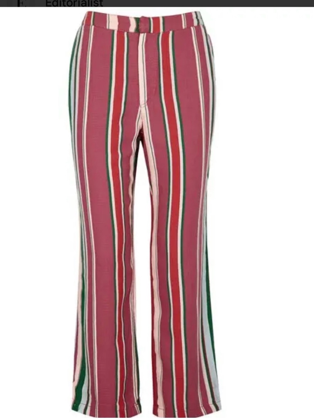 Free People Striped Pink Wide-Leg Pants